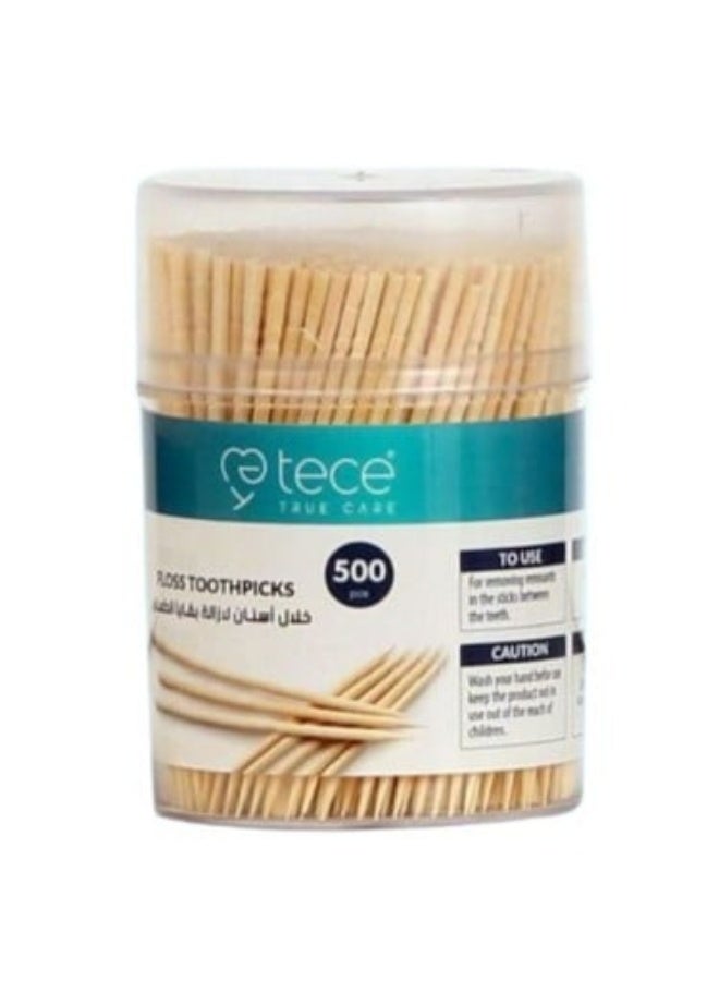 Natural Wooden Dental Toothpicks - 500 Pieces